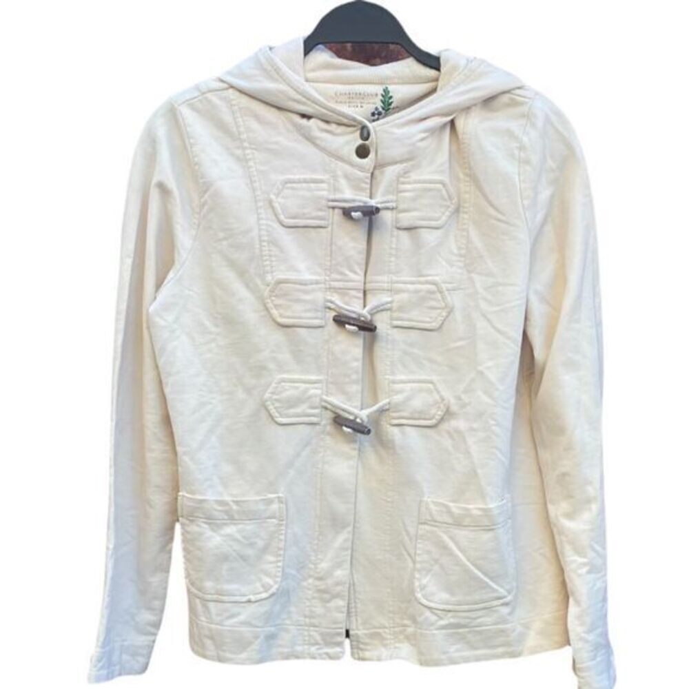 Charter Club Front Zip Hoodie Size Petite Medium